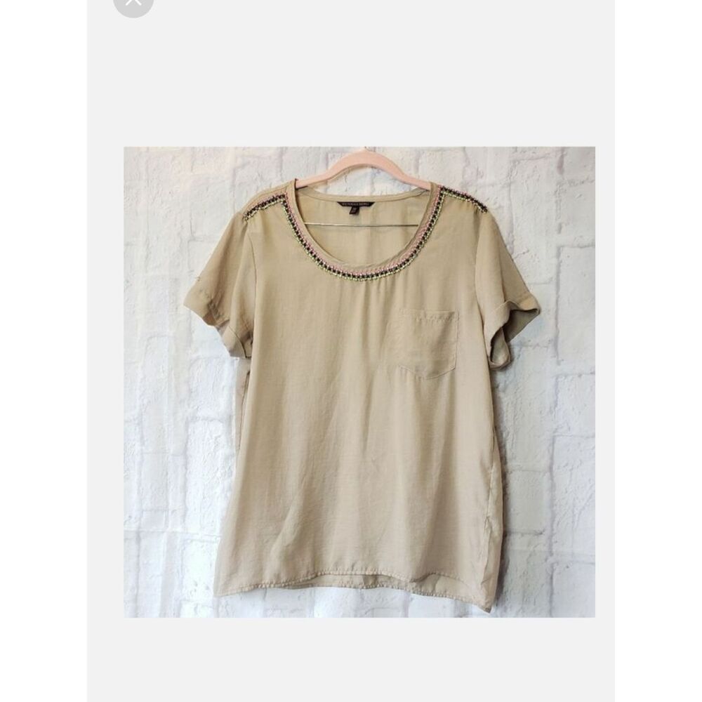 VICTORIA'S SECRET Rhinestone Embellished Pocket Tee Medium